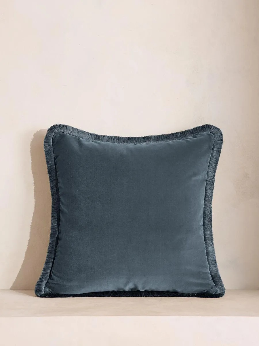 Margeaux Square Cushion, Grey Blue