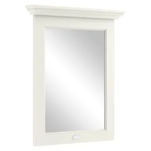 Bayswater Pointing White Flat Bathroom Mirror - 600mm