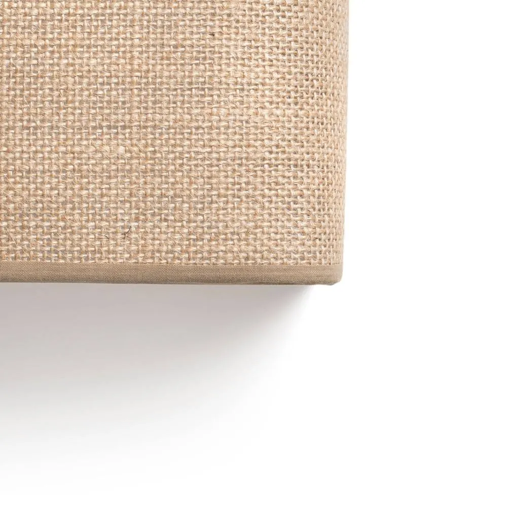 Netlighting Otton Rectangle Jute Up Down Wall Lamp Vertical 2 Light in Natural 2