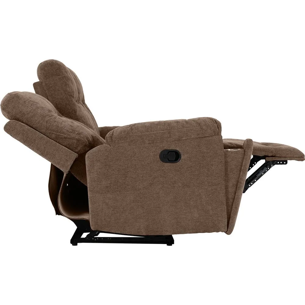 Seconique Guildford 3+1+1 Recliner Suite - Antelope Brown Fabric 6