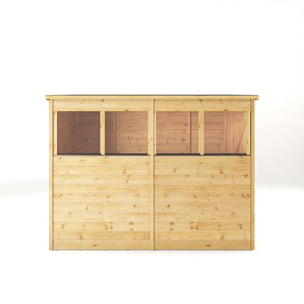 Mercia 8 x 4 Feet Modular Shiplap Pent - Wood - L252 x W127.9 x H203.3 cm in Light Brown 4