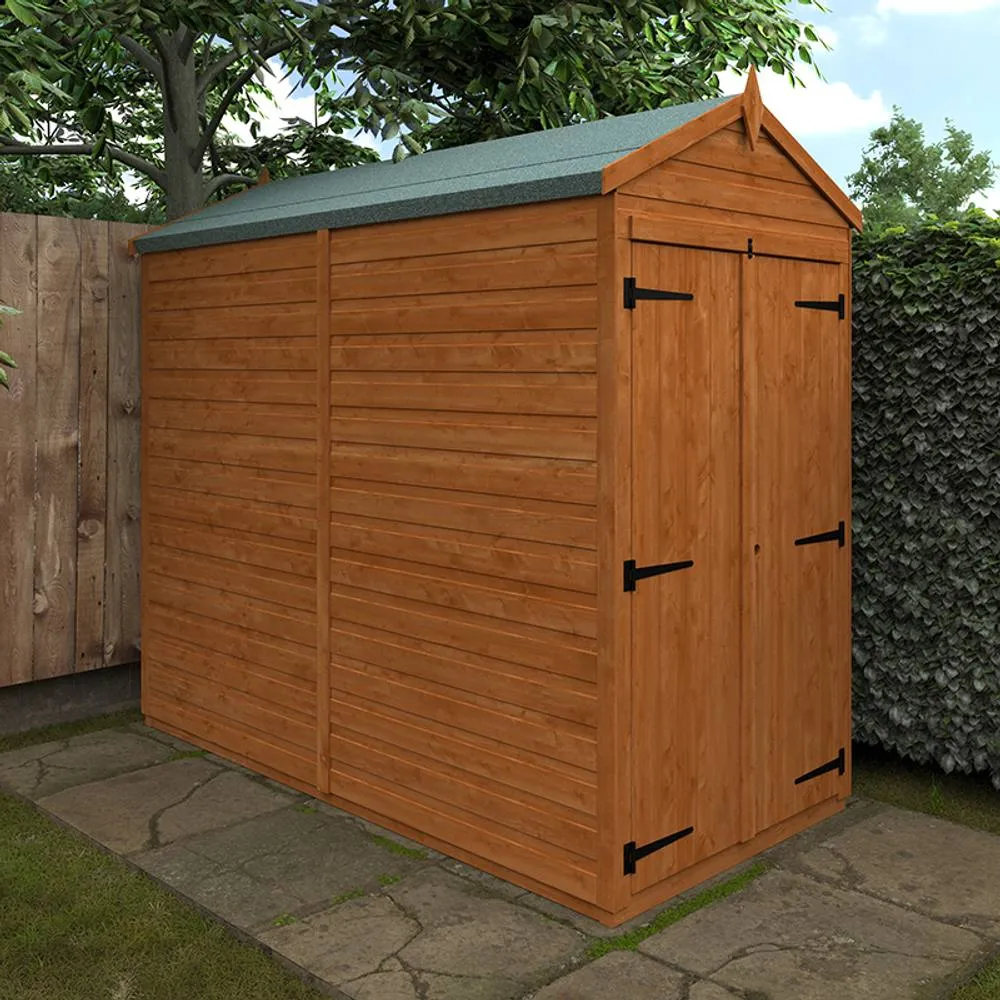 Buttercup Farm 8x4 Flex Apex Double Door Windowless 12mm Flex - L238.8xW115xH209 cm in Burnt Orange 2