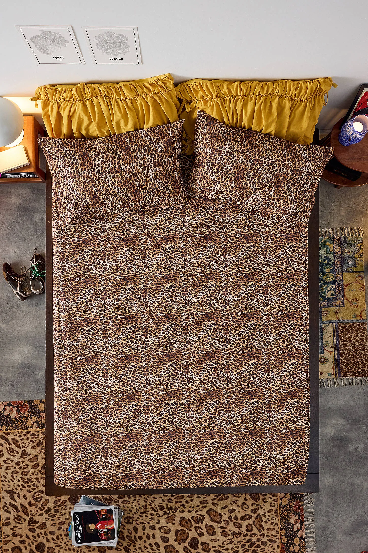 Leopard Print Fitted Sheet & Pillowcase Set - Neutral 3