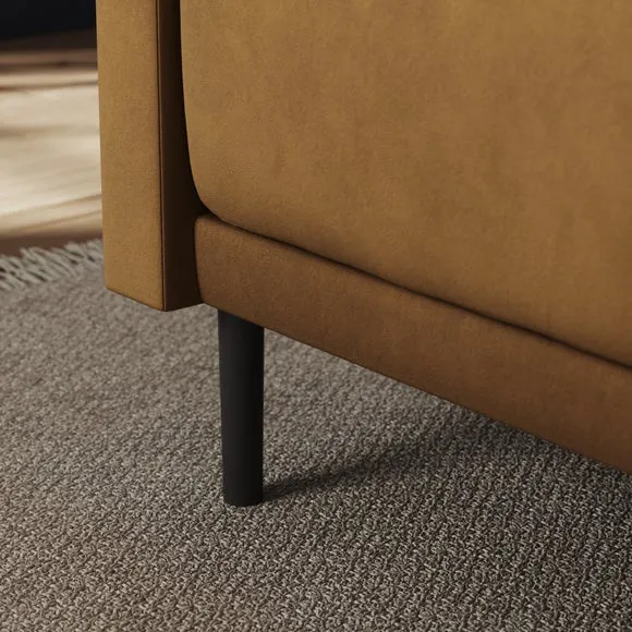 Mae Corner Dining Bench, Matte Plush Velvet 4