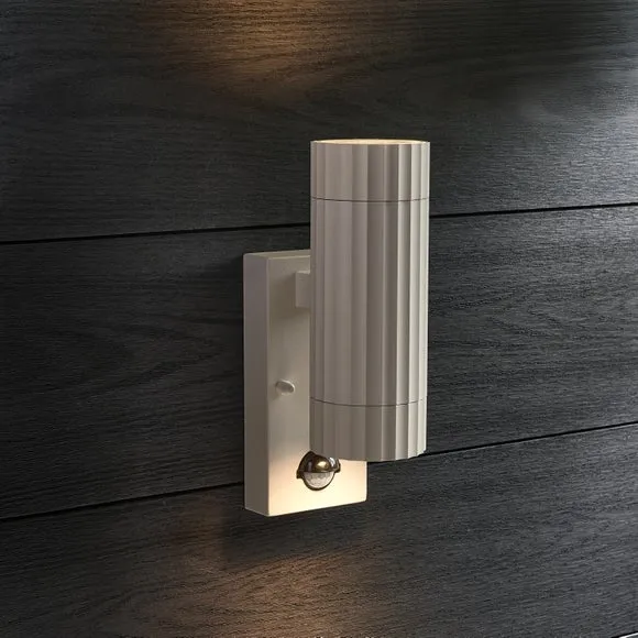 Georgi Ribbed 2 Light PIR Outdoor Wall Light 1