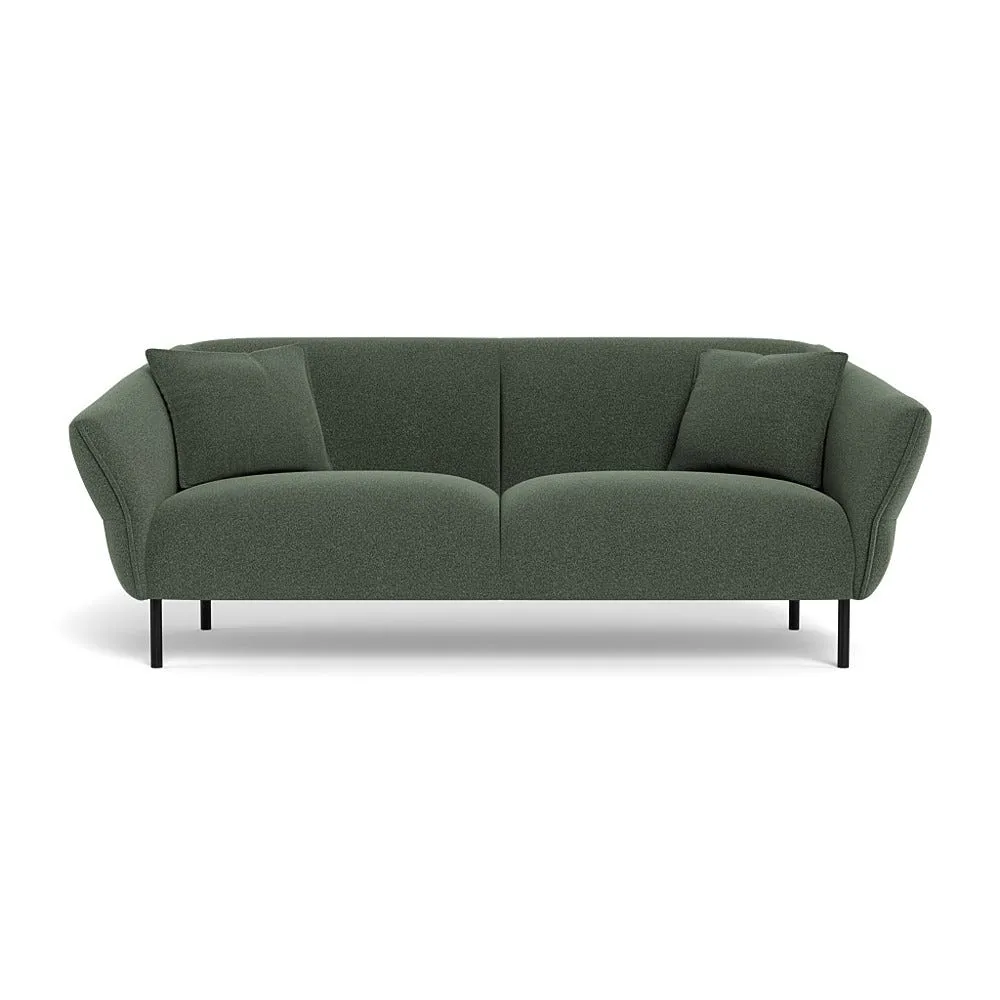 Heal's Alto 3 Seater Sofa Boucle Fern Black Feet 1