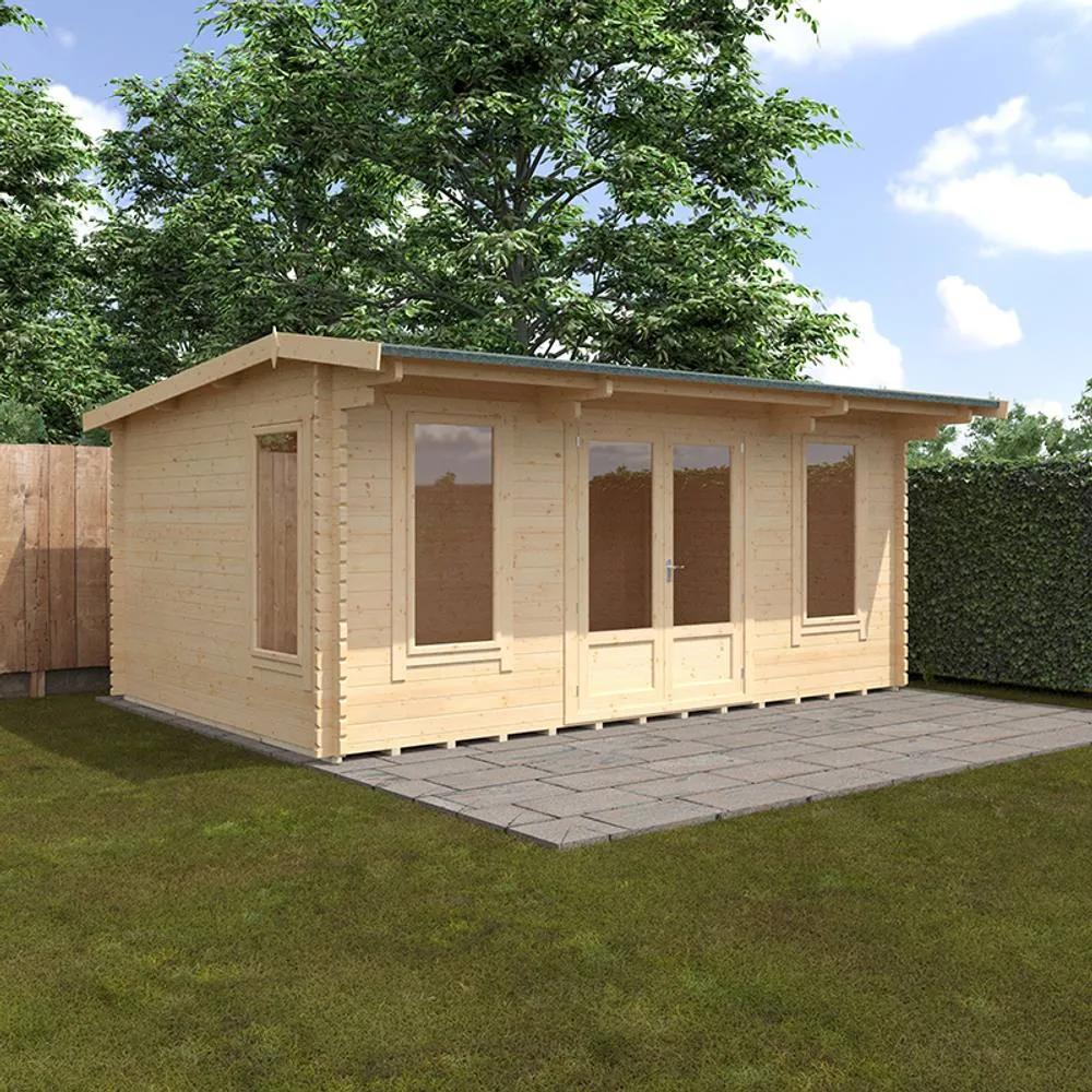 Buttercup Farm 18x12 The Jacob 44mm Cabin - L535 x W355 x H247 cm in Natural 2