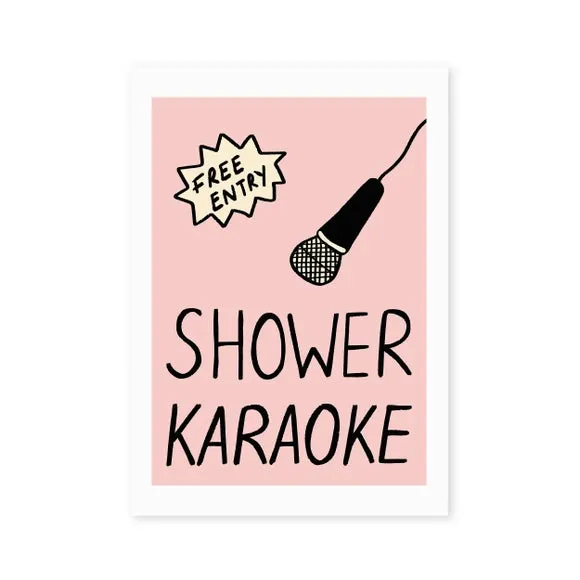 East End Prints Shower Karaoke Print 2