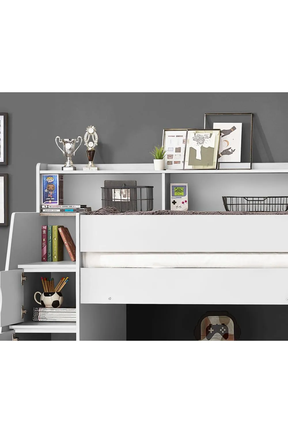 Julian Bowen Camelot Staircase Bunk Bed in White 6