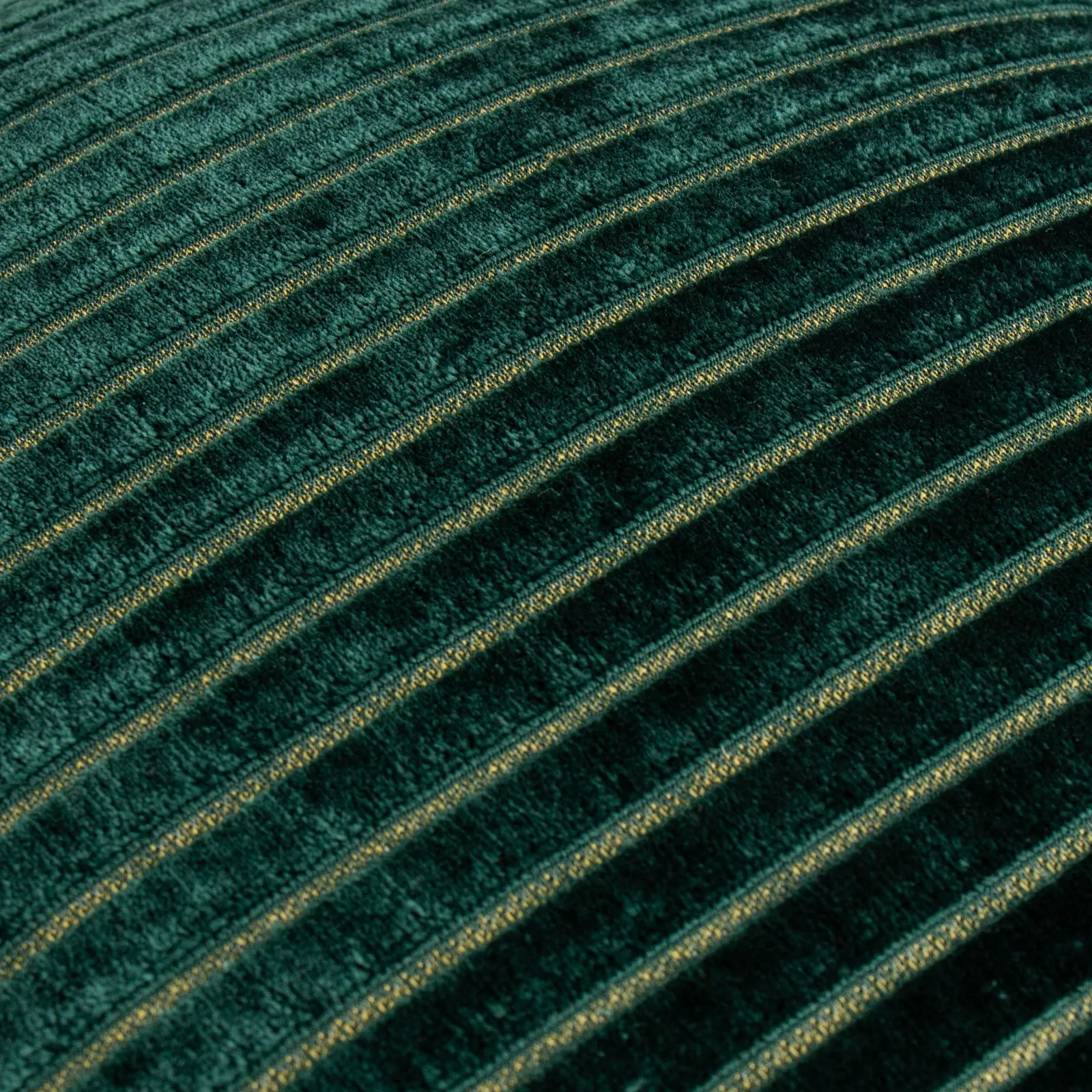 Paoletti Savoy Stripe Velvet Cushion in Emerald 5