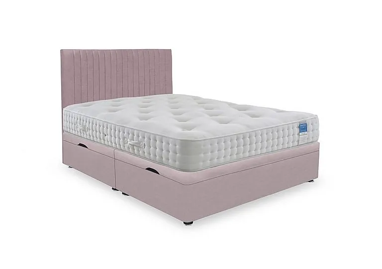 Ortho 2000 Manual Side Ottoman Divan Set - Super King - Plush Lilac