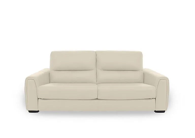 Flex Leather 3 Seater Sofa - BV Bisque