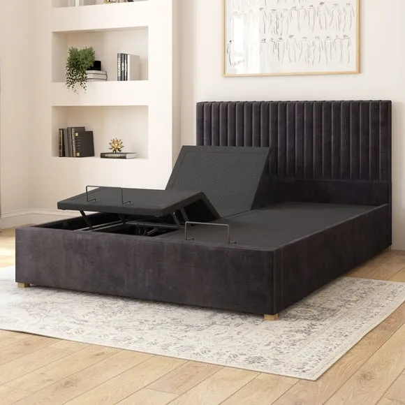 Grant Plush Velvet Adjustable Bed 3