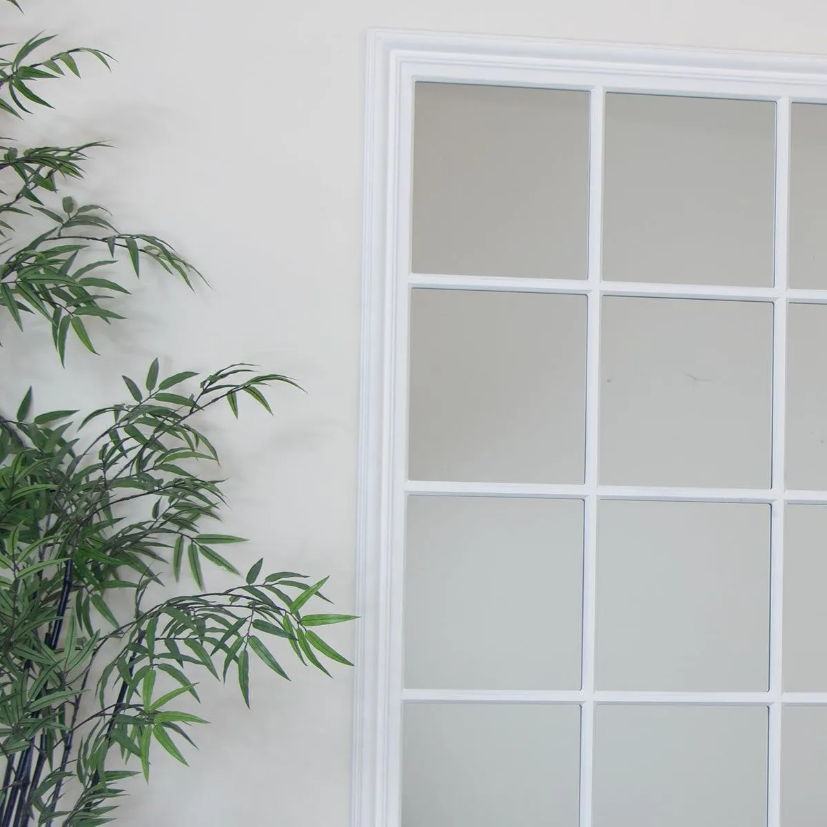 Melody Maison Large Matte White Window Mirror 130cm X 95cm 6