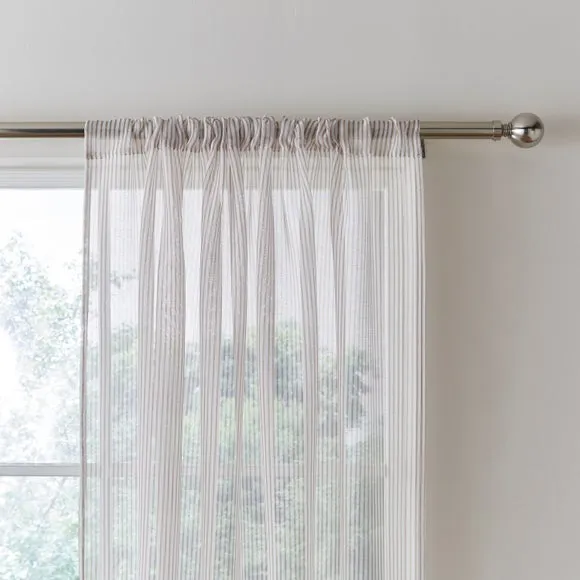 Ticking Stripe Slot Top Voile 1