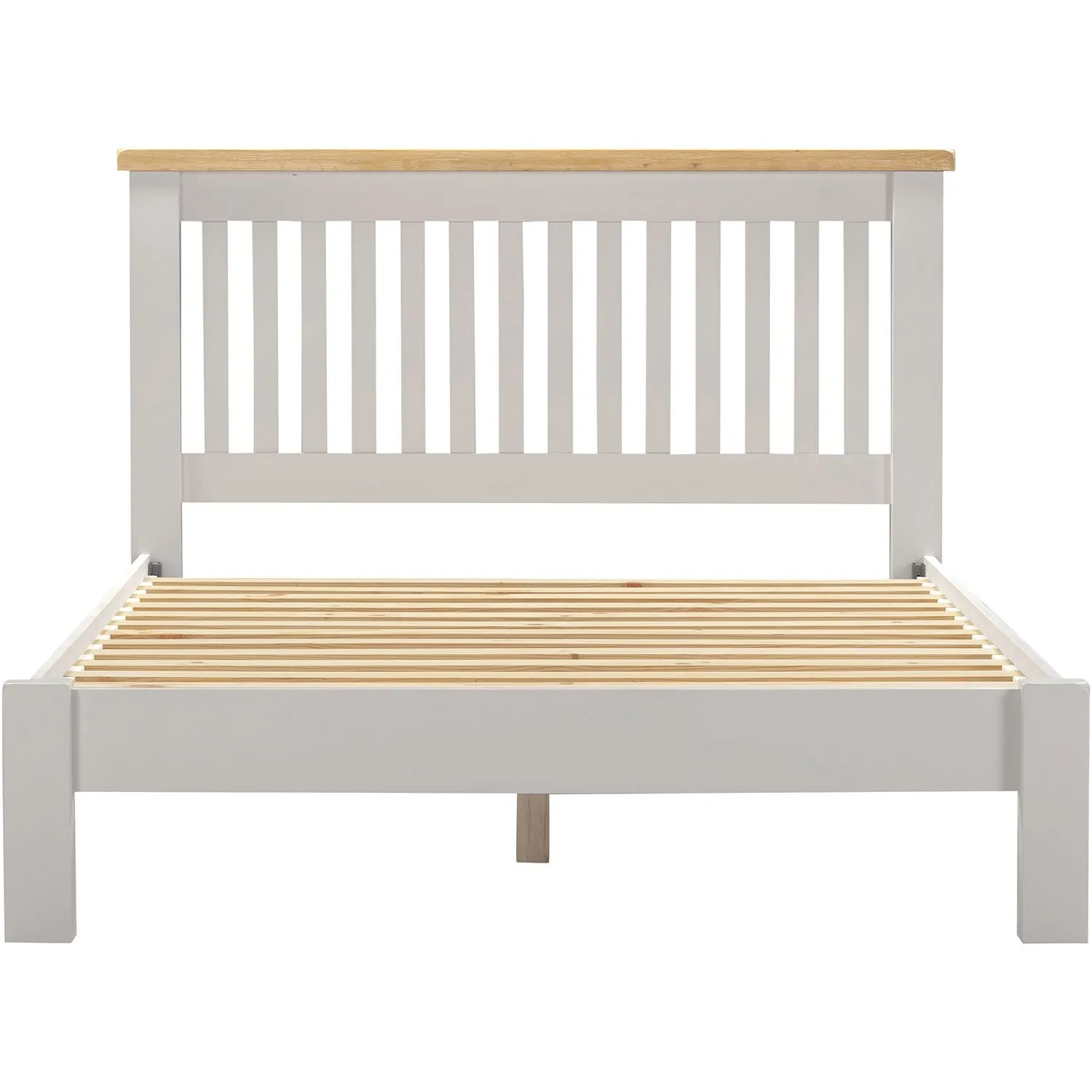 Seconique Windsor 4'6" (Double) Bed Low Foot End (Part Assembled) in Light Grey 3