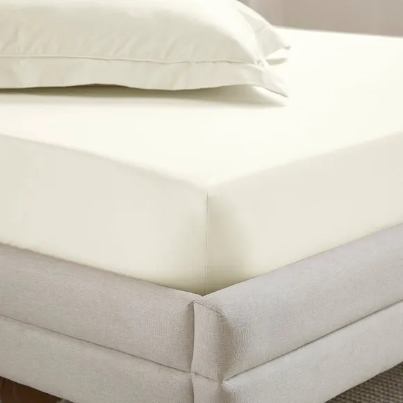Dorma Crisp & Fresh 400 Thread Count Egyptian Cotton Percale Fitted Sheet 1