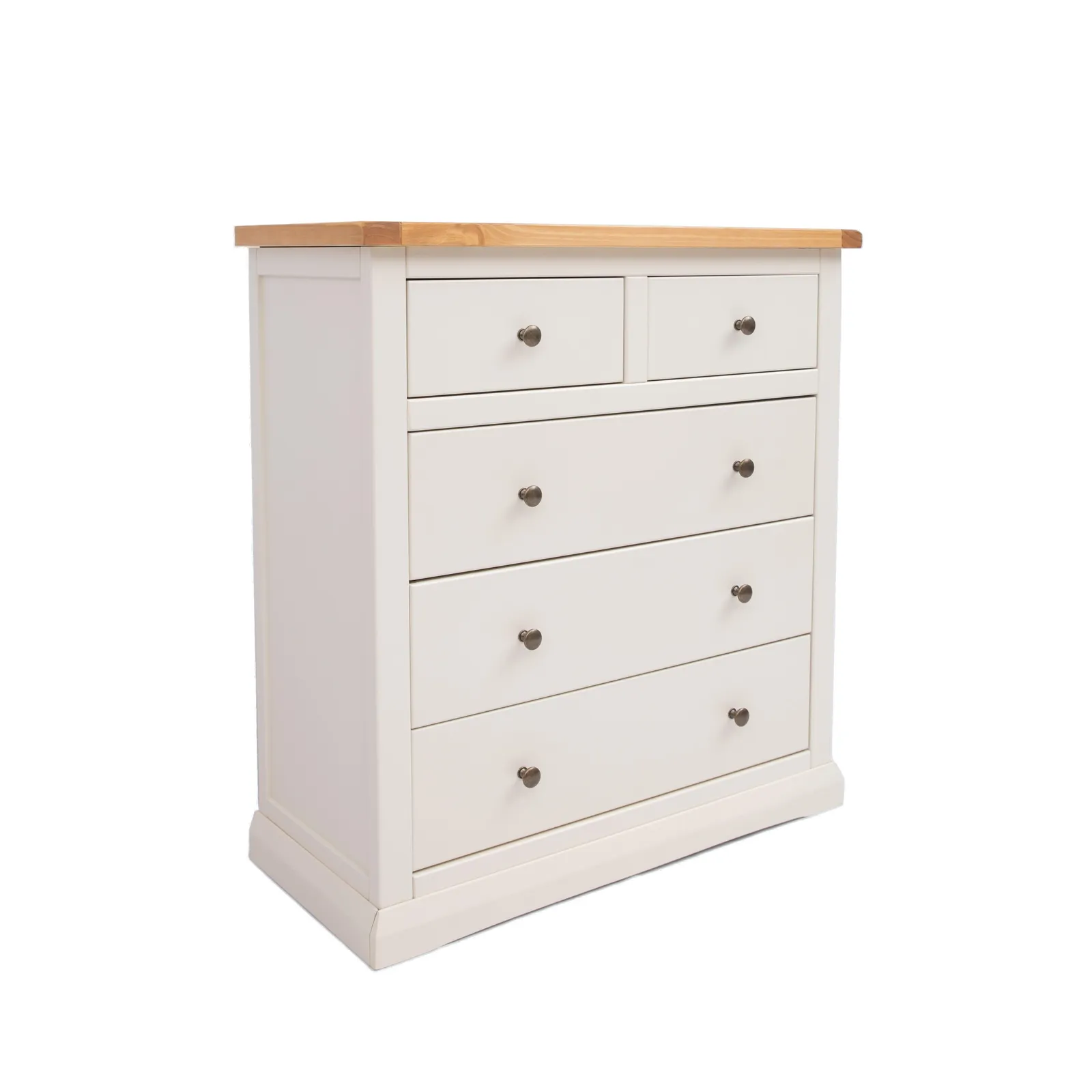 Cabinet Bits Castelli 5 Drawer Chest of Drawers Brass Knob in Off-White 2