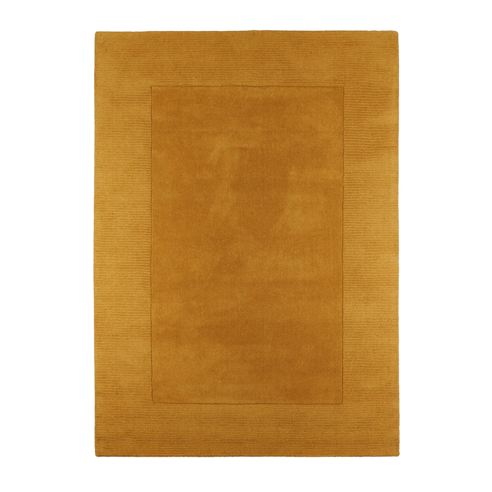 Boston Wool Border Rug Brown
