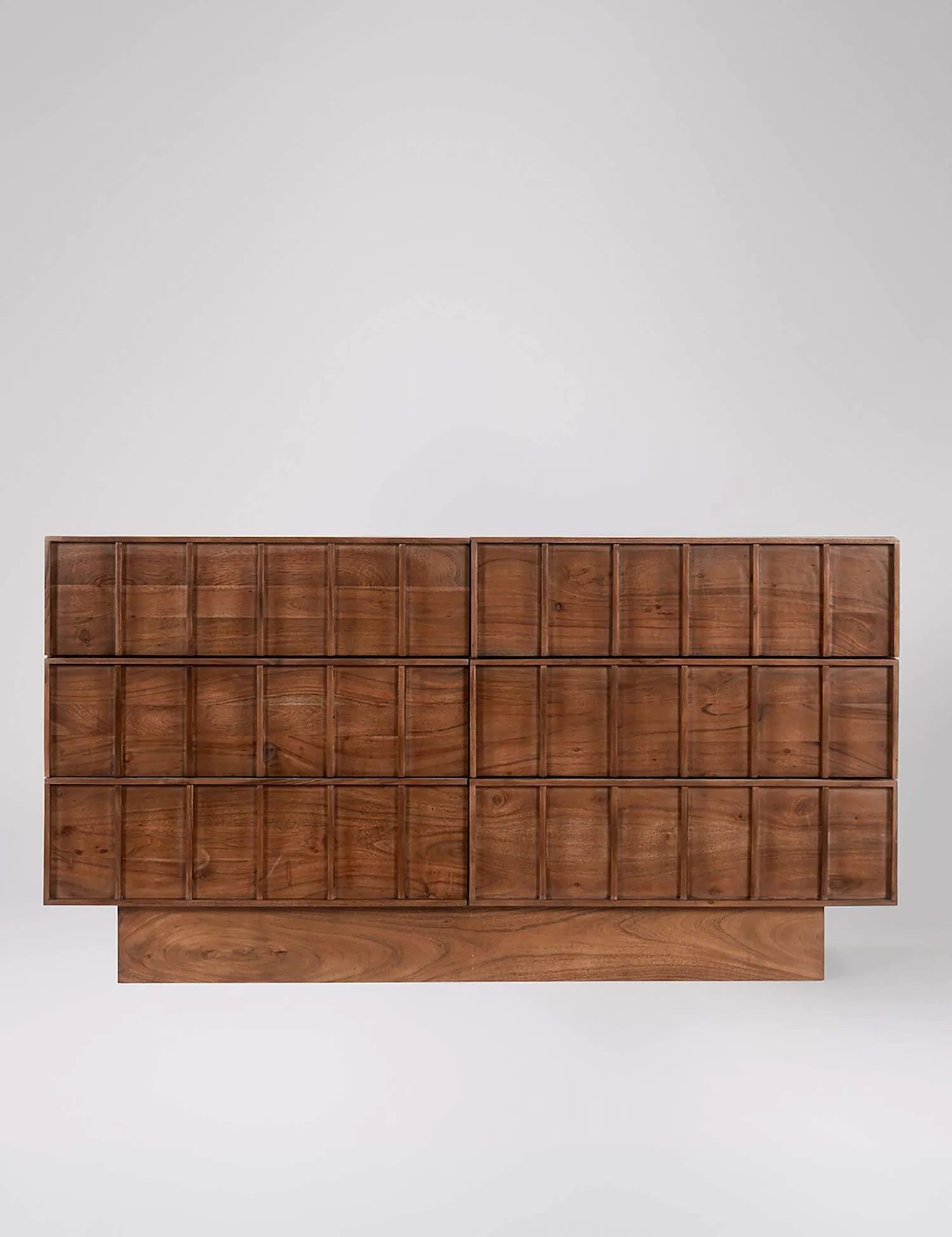 Swoon Sandon Acacia Wood 6 Drawer Chest Medium Brown