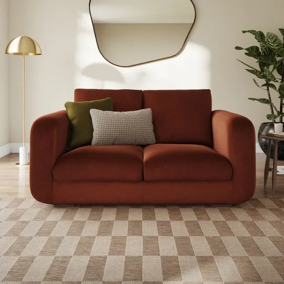 Luca Matte Soft Velvet 2 Seater Sofa 1