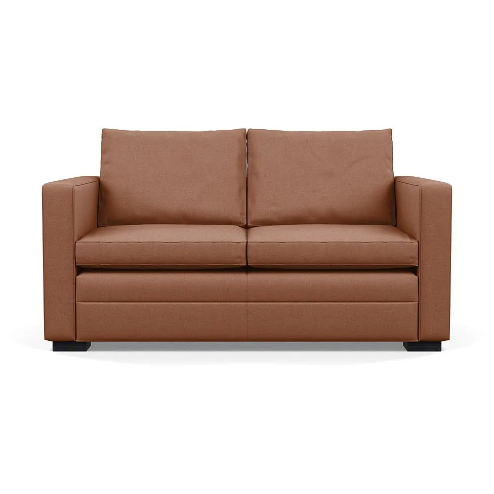 Heal's Palermo 2 Seater Sofa Siena Cotton Clay Black Feet