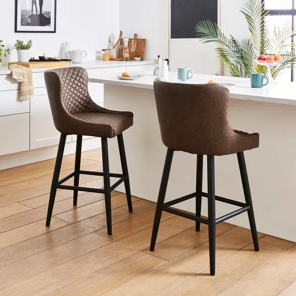 Montreal Counter Height Bar Stool, Faux Leather 2