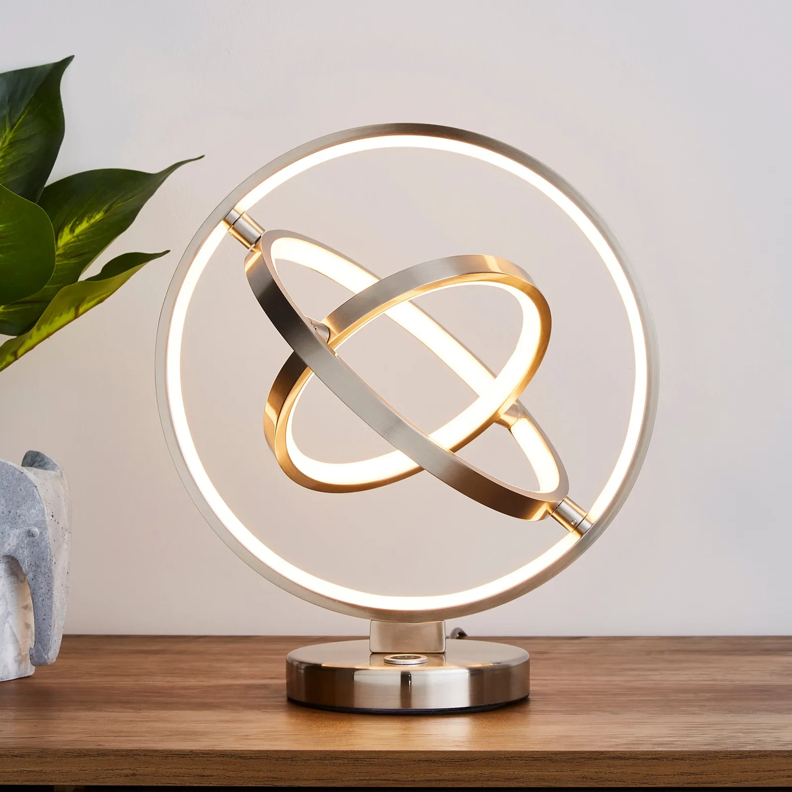 Chrome Ida Integrated LED Table Lamp Chrome