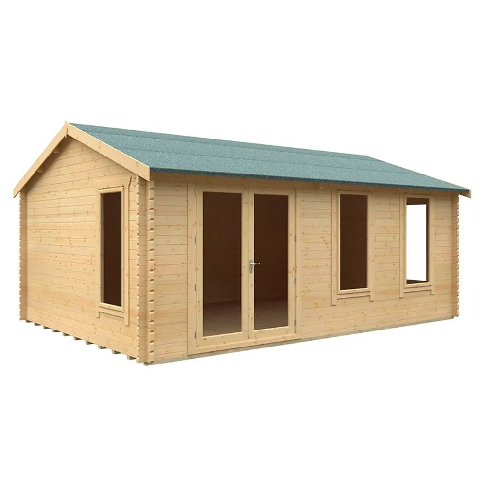 Buttercup Farm 20x14 The Sherborne 44mm Cabin - L595 x W415 x H293.2 cm in Natural
