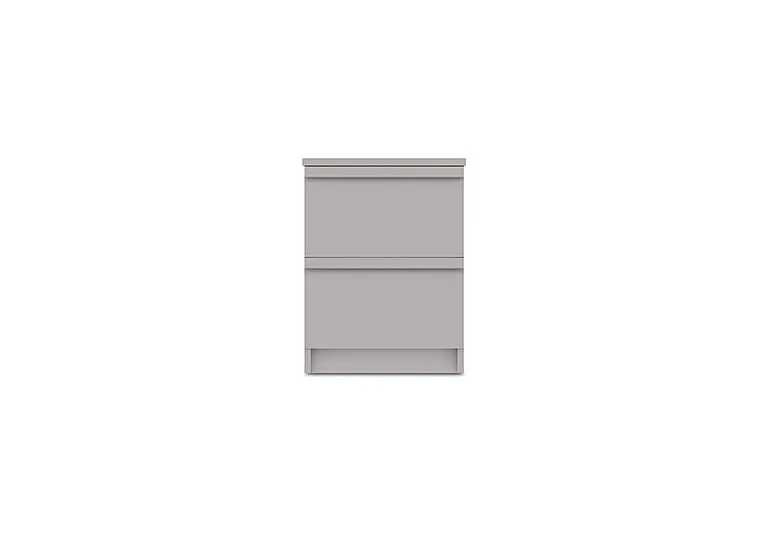 Kings Cross 2 Drawer Bedside Chest - Light Grey