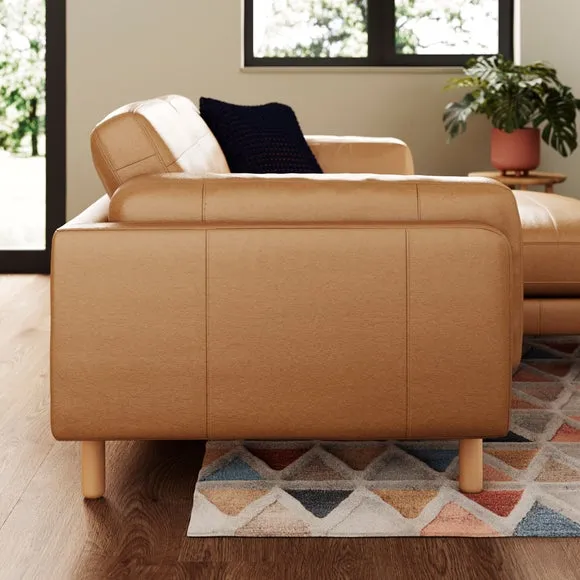 Newton Vintage Leather Corner Chaise Sofa 2