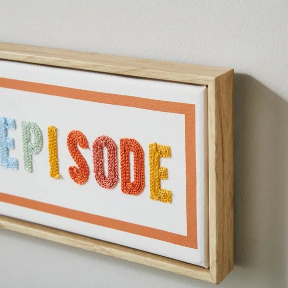 Just One More Episode Embroidered Framed Canvas 2