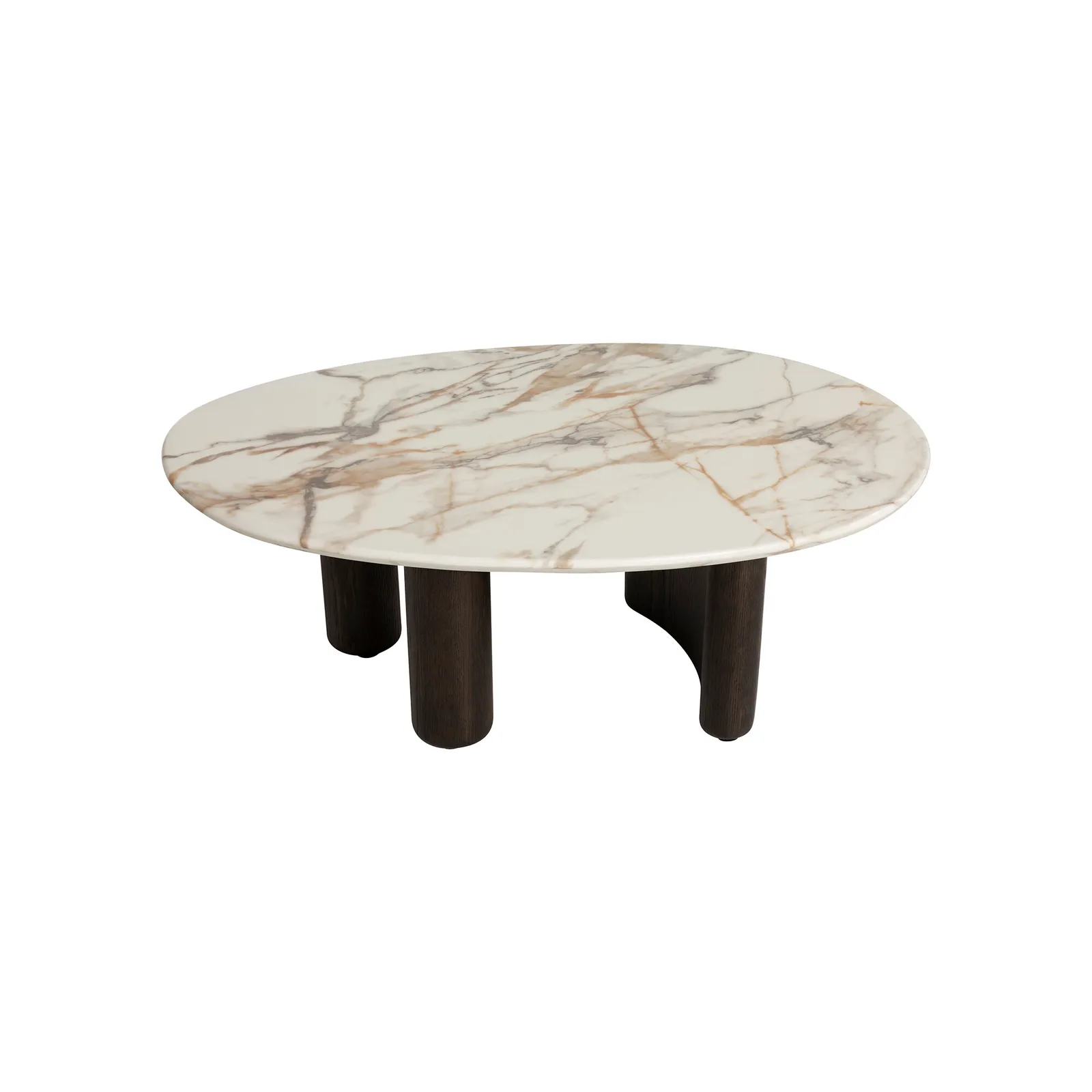 Nord Coffee Table-9Mm Ceramic Marble Effect, Round, White | Barker & Stonehouse 4