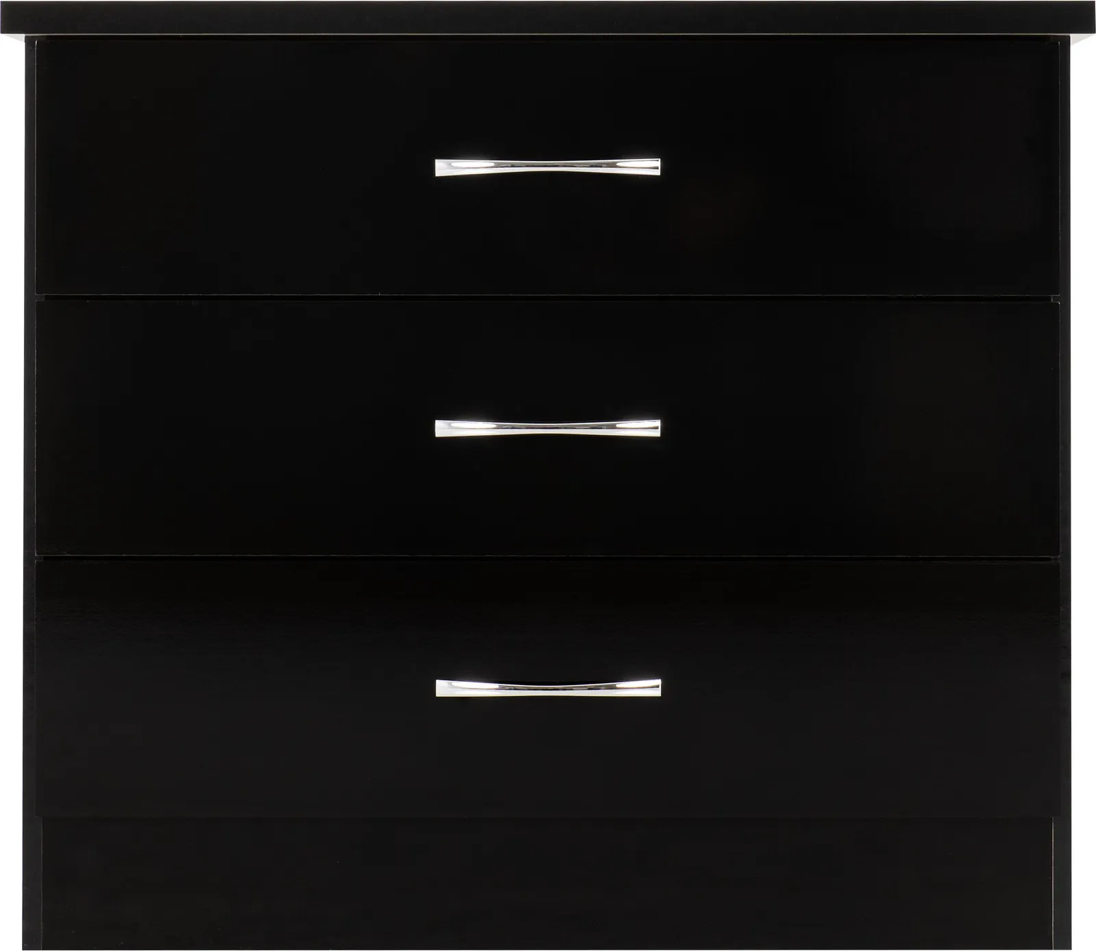Seconique Nevada 3 Drawer Chest in Jet Black 4