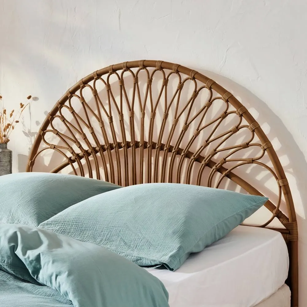 sweeek Dark Rattan Headboard in Beige 3
