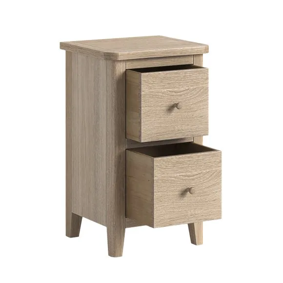 Bromley II 2 Drawer Slim Bedside Table 2