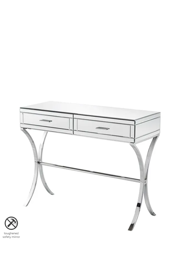 Aurelia Mirrored & Chrome Dressing Console