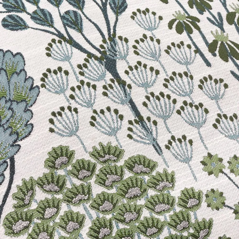 Wylder Ophelia Floral Jacquard Cushion in Green 4