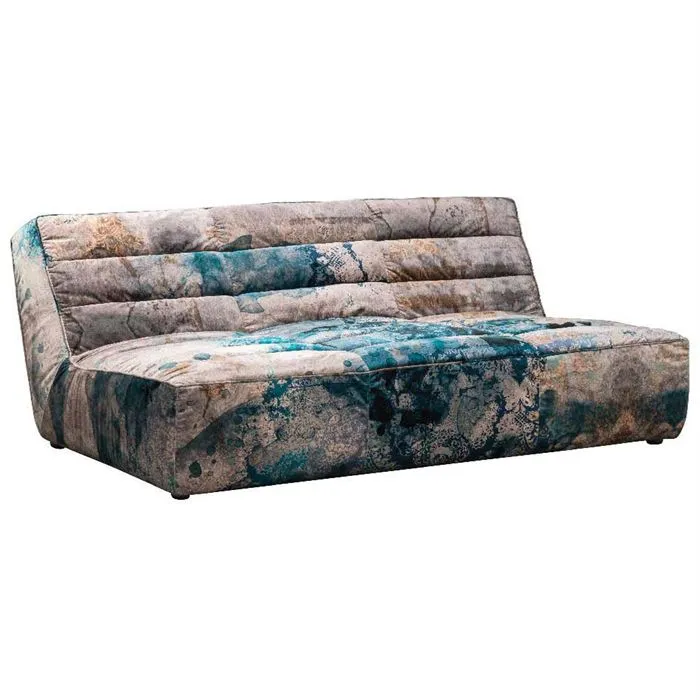 Timothy Oulton Shabby Sectional 4 Seater Sofa, Faded and Degraded Melting Paisley