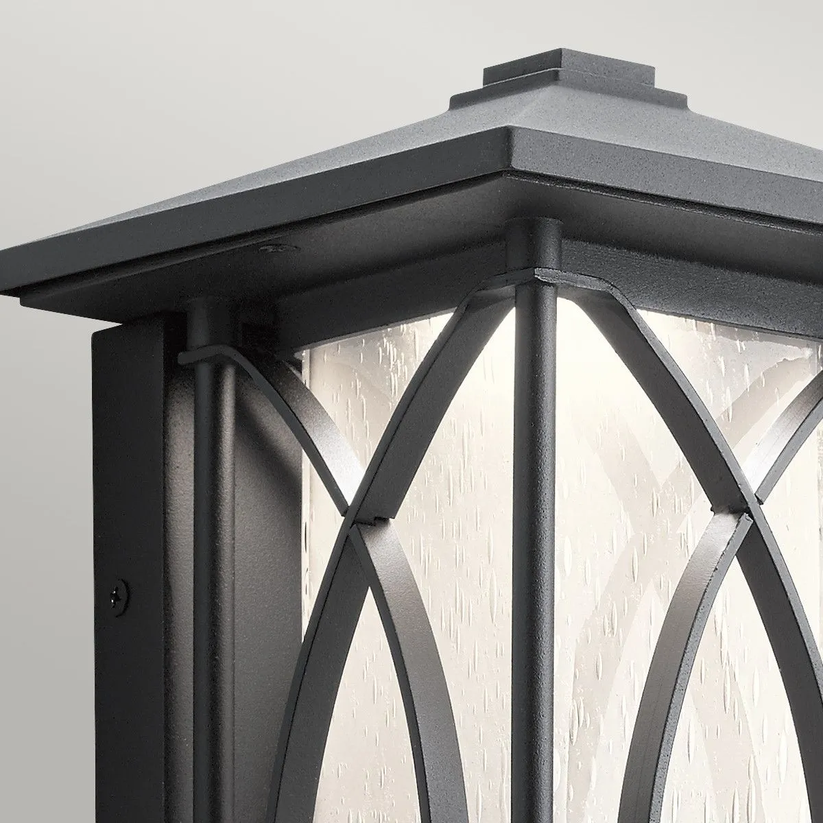 Netlighting Kichler Ashbern Outdoor 1 Light Wall Lantern Textured Black IP44 2