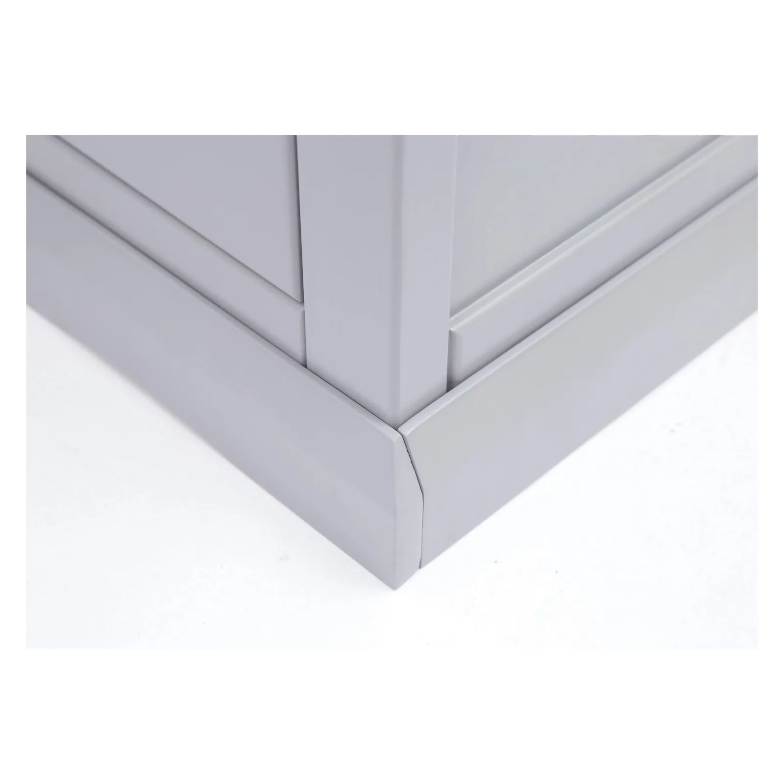 Cabinet Bits Rocca 3 Drawer Desk - Dressing Table Chrome Knob in Grey 3