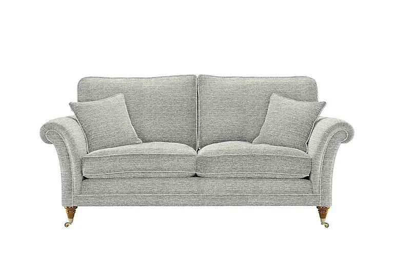 Burghley Large 2 Seater Fabric Sofa - Caledonian Silver