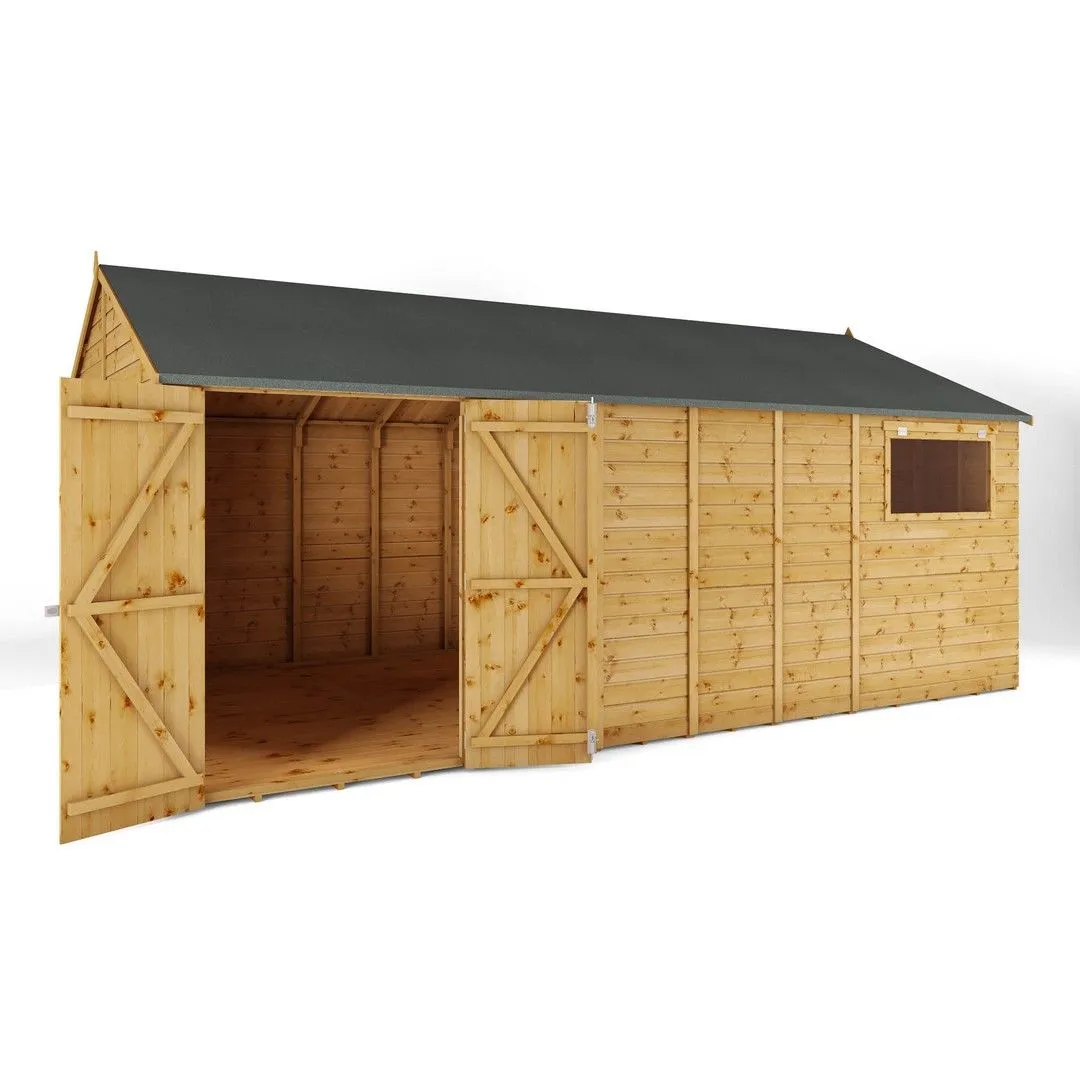 Mercia Premium Shiplap Reverse Apex Workshop - L322.7 x W546.6 x H252.4 cm in Brown 2