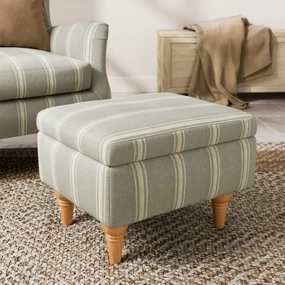 Charnwood Folkstone Stripe Storage Footstool 1