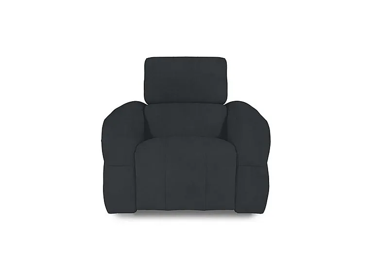 Cube Fabric Power Recliner Chair with Power Headrest - Opulence Charcoal
