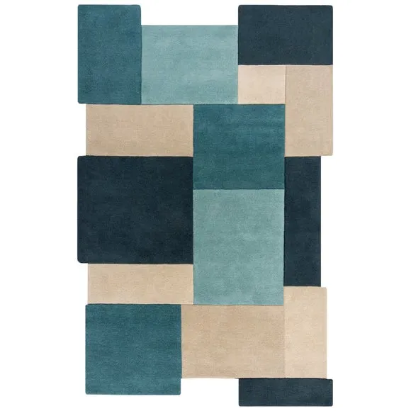 Collage Modern Cut-Out Wool Rug 2