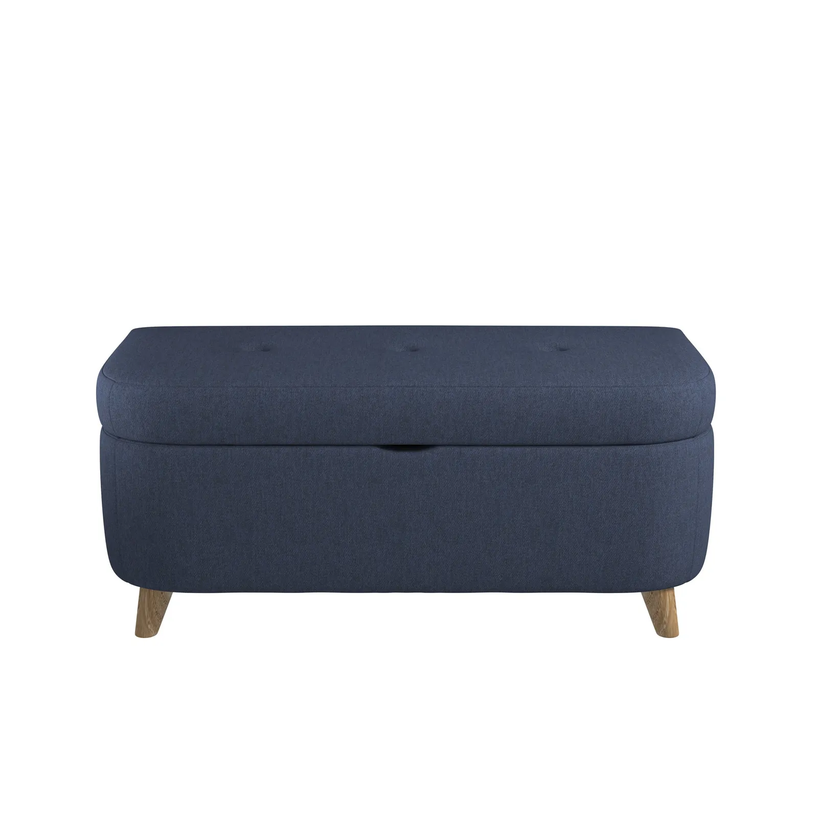 Halston Fabric Ottoman Blue