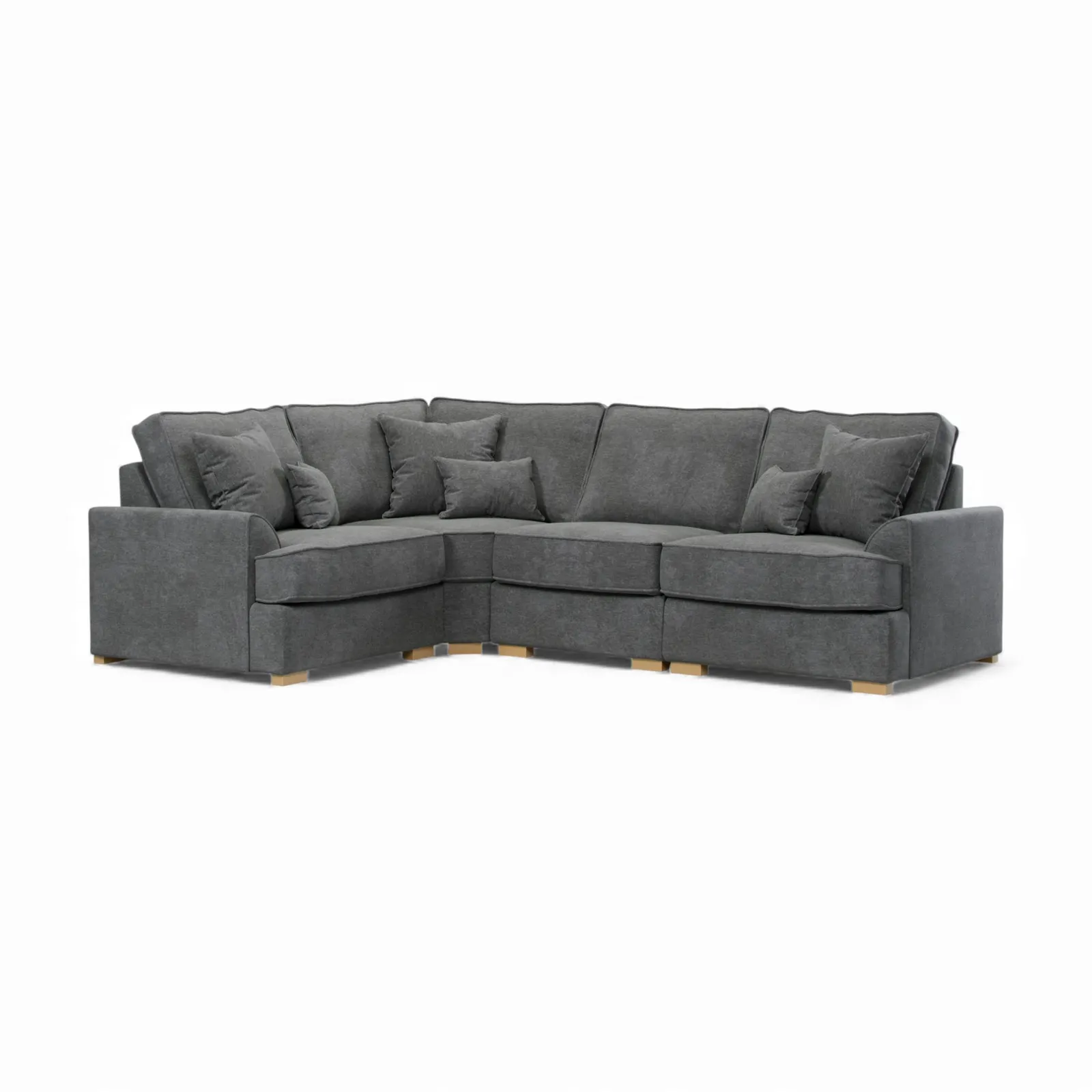 The Great Sofa Company Ophelia Left Hand Facing Chenille Corner Sofa in Dark Grey 2