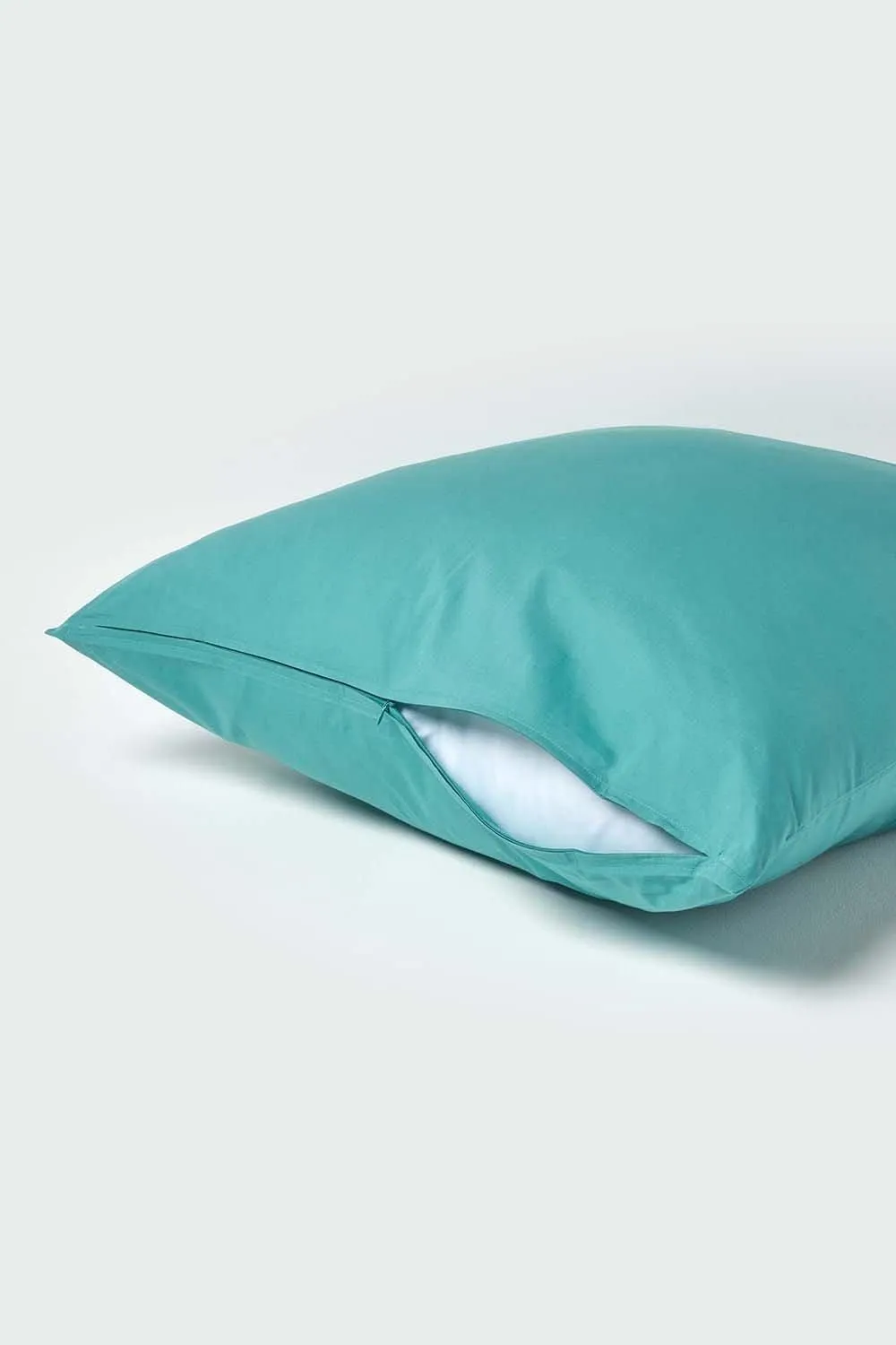 Homescapes Continental Egyptian Cotton Pillowcase 200 TC, 80 x 80 cm in Teal 3