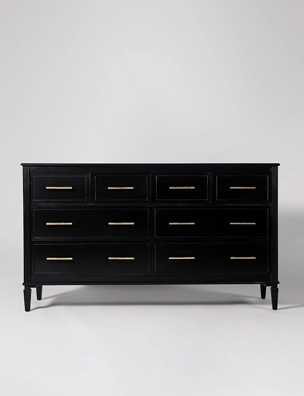Swoon Claudine Mango Wood 8 Drawer Chest Black